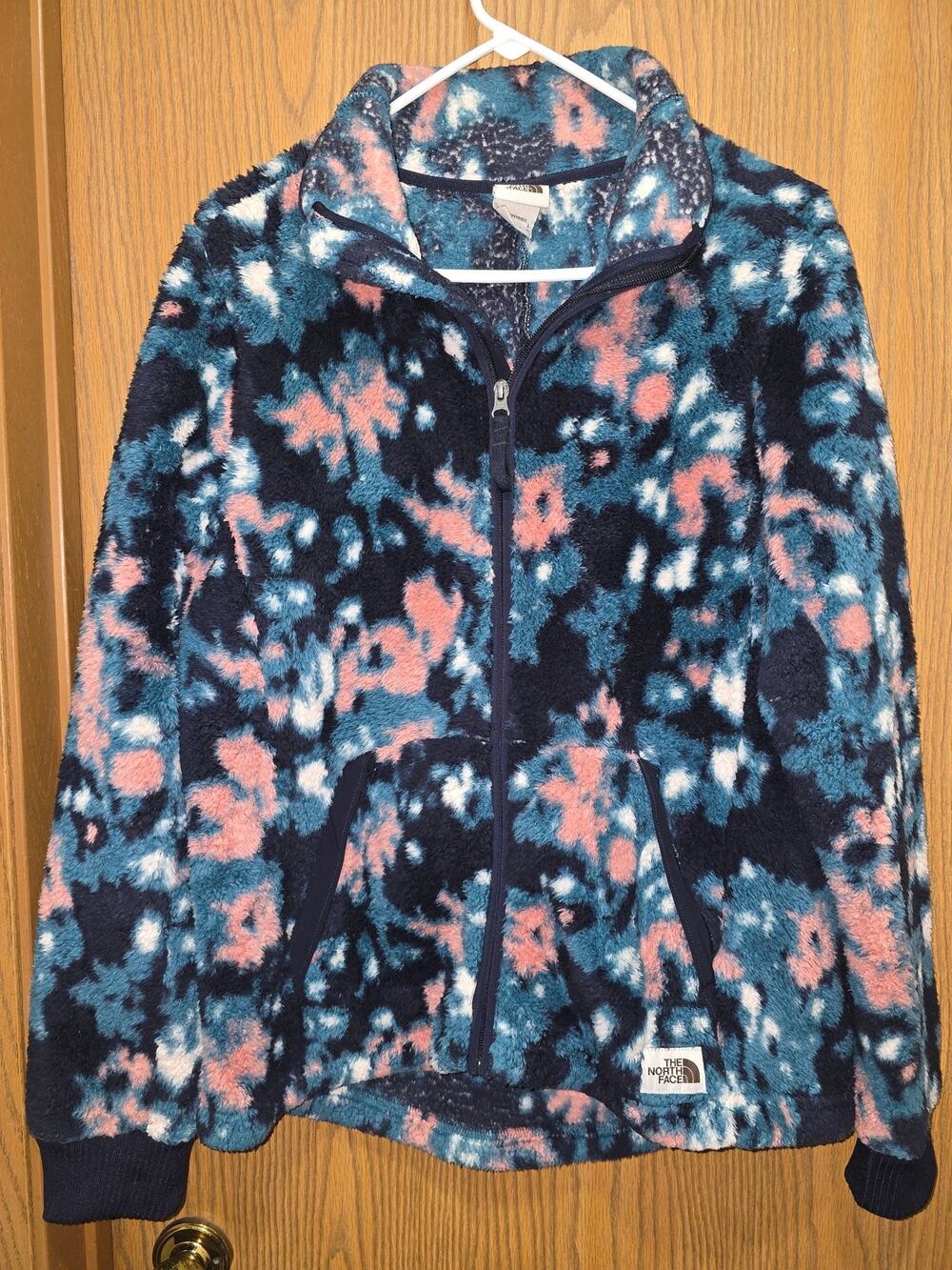 The North Face Women's Campshire 2.0 Full Zip Sherpa Fleece Jacket L Blue Pink